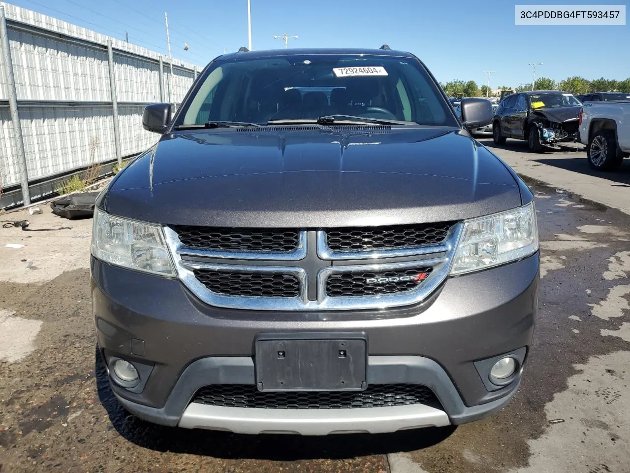 2015 Dodge Journey Sxt VIN: 3C4PDDBG4FT593457 Lot: 72924604