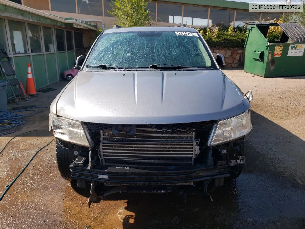 2015 Dodge Journey Sxt VIN: 3C4PDDBG1FT730726 Lot: 72946744