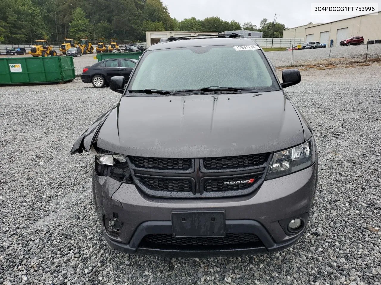 2015 Dodge Journey Sxt VIN: 3C4PDCCG1FT753996 Lot: 72997784