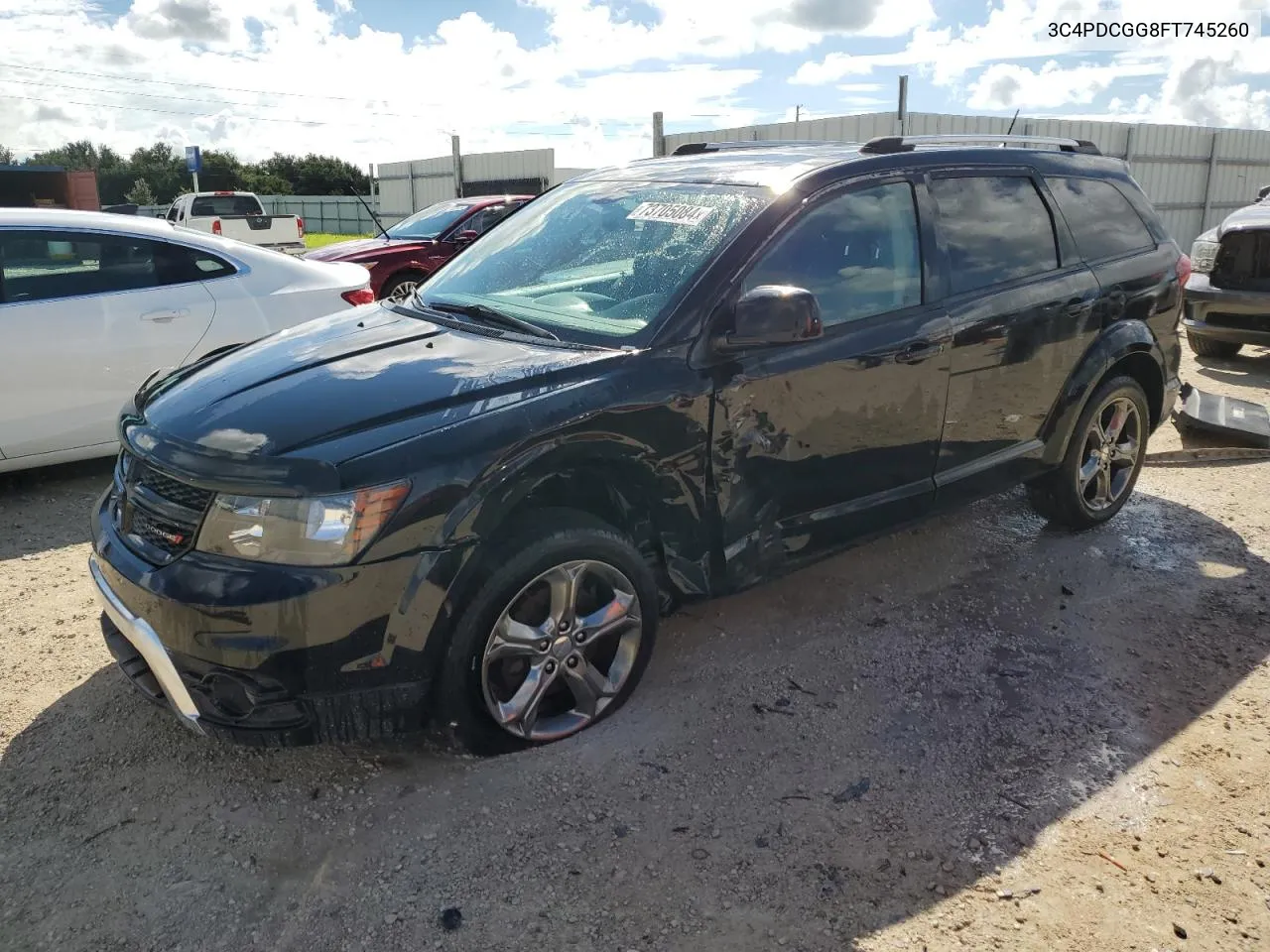 2015 Dodge Journey Crossroad VIN: 3C4PDCGG8FT745260 Lot: 73705084