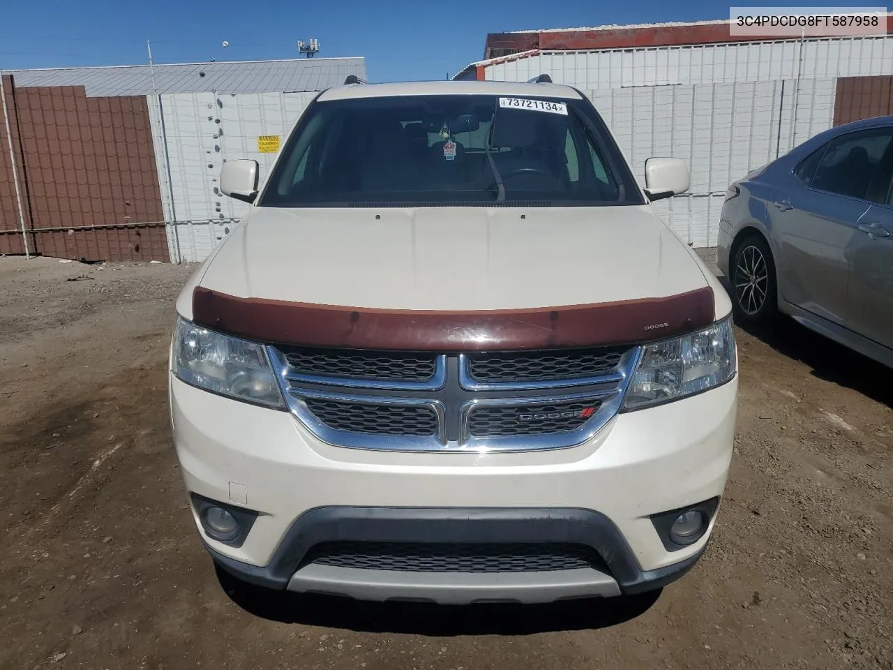 2015 Dodge Journey Limited VIN: 3C4PDCDG8FT587958 Lot: 73721134