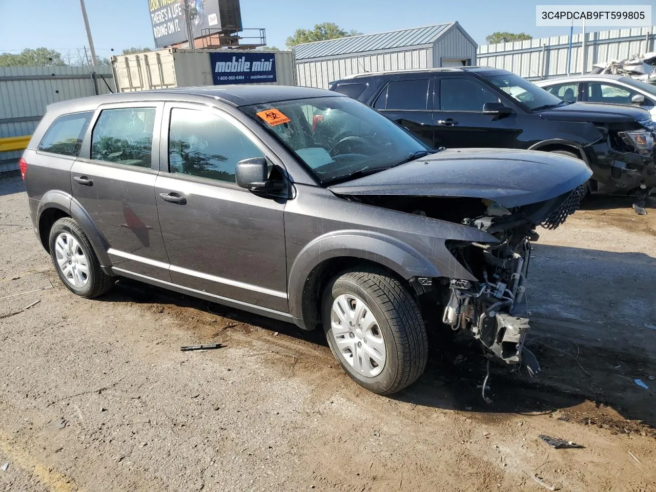 2015 Dodge Journey Se VIN: 3C4PDCAB9FT599805 Lot: 74085264