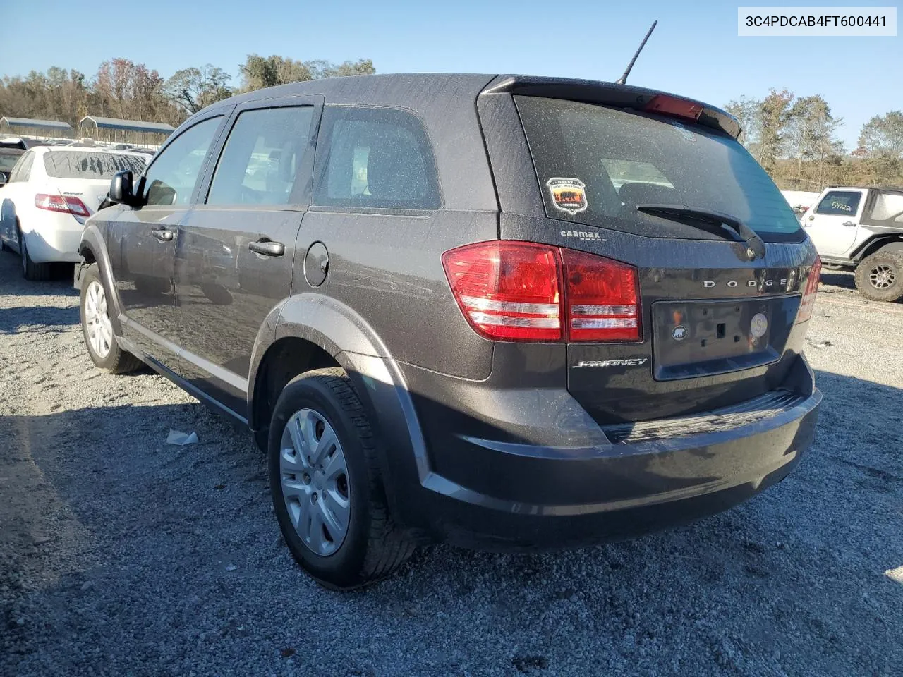 2015 Dodge Journey Se VIN: 3C4PDCAB4FT600441 Lot: 74445334