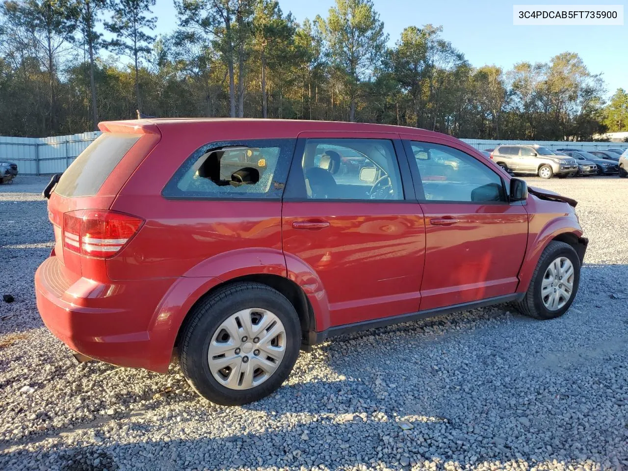 2015 Dodge Journey Se VIN: 3C4PDCAB5FT735900 Lot: 75136014