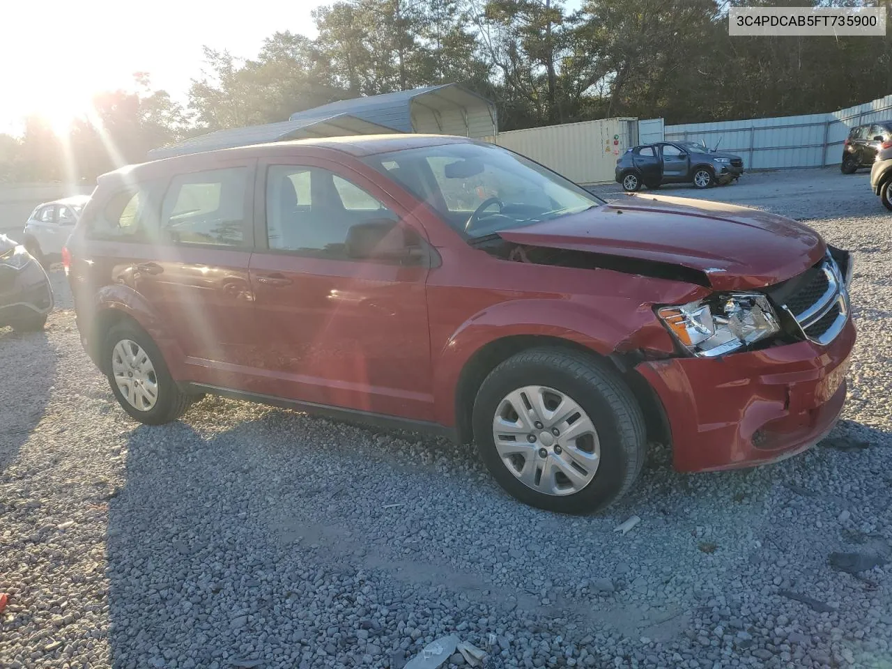 2015 Dodge Journey Se VIN: 3C4PDCAB5FT735900 Lot: 75136014