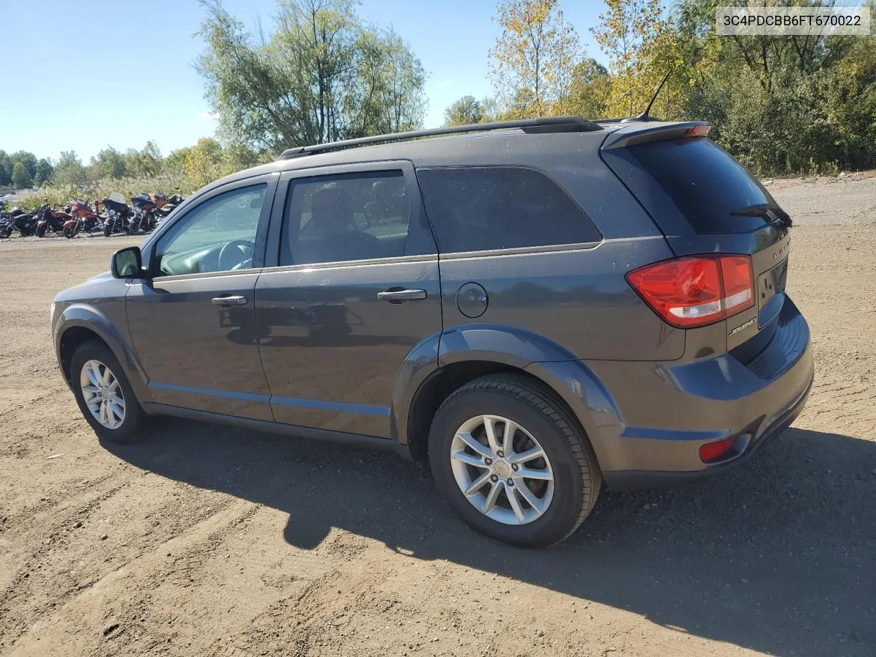 2015 Dodge Journey Sxt VIN: 3C4PDCBB6FT670022 Lot: 75517204