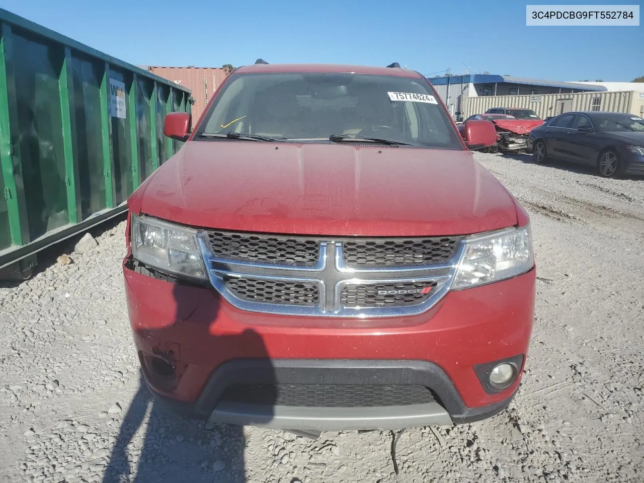 2015 Dodge Journey Sxt VIN: 3C4PDCBG9FT552784 Lot: 75774624