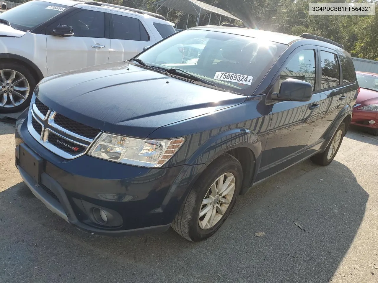 2015 Dodge Journey Sxt VIN: 3C4PDCBB1FT564321 Lot: 75869324