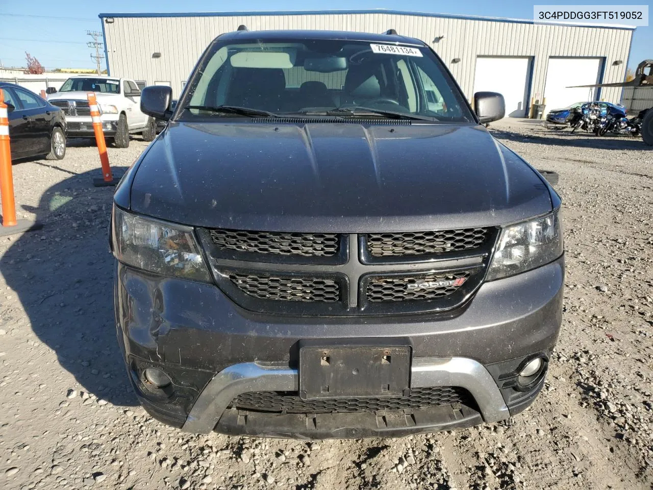 2015 Dodge Journey Crossroad VIN: 3C4PDDGG3FT519052 Lot: 76481134