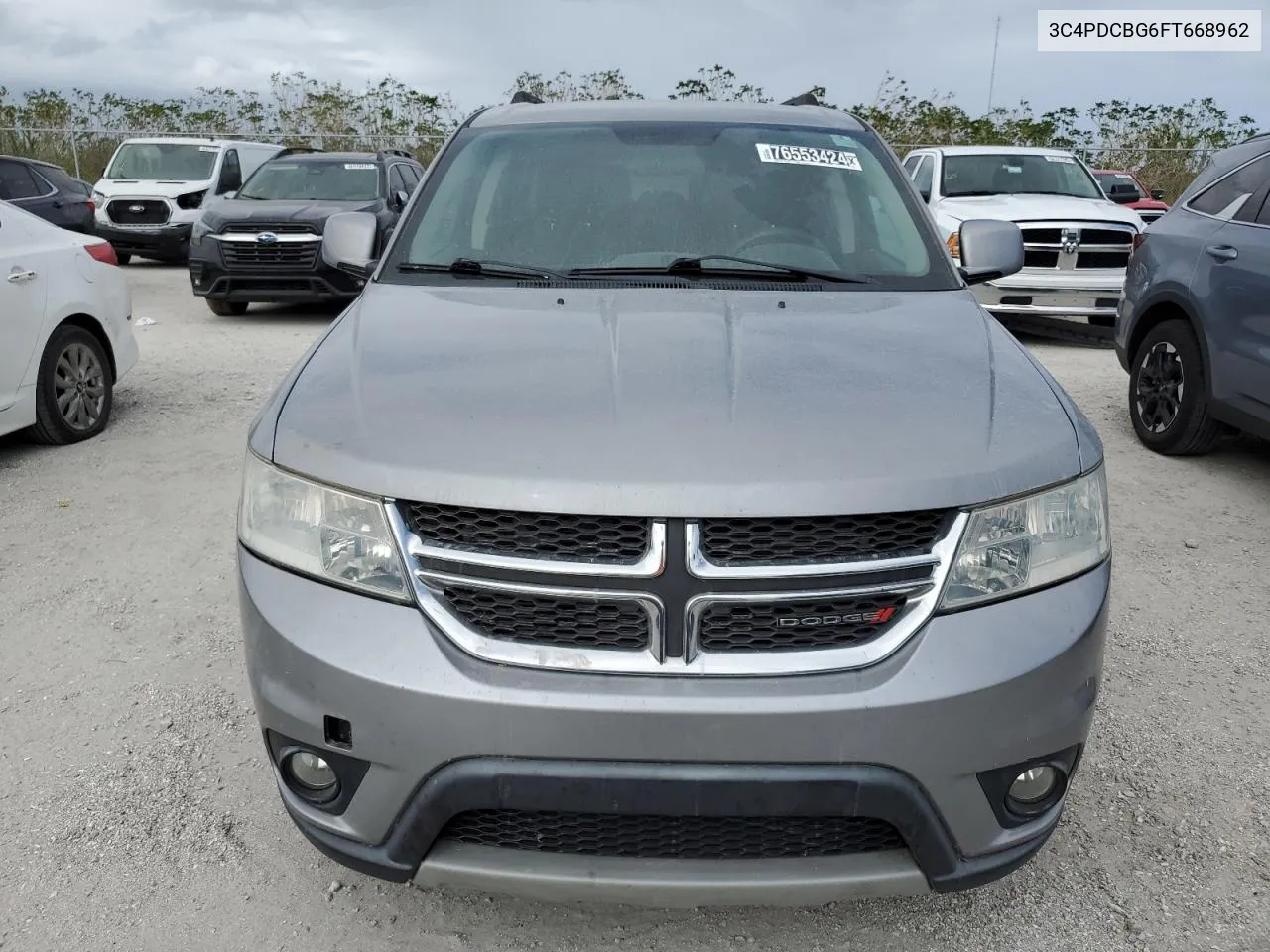 2015 Dodge Journey Sxt VIN: 3C4PDCBG6FT668962 Lot: 76553424