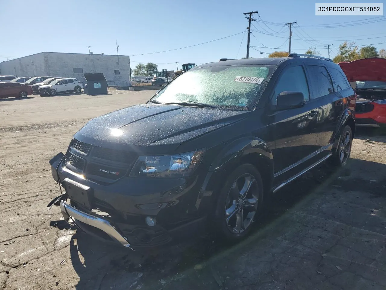 2015 Dodge Journey Crossroad VIN: 3C4PDCGGXFT554052 Lot: 76710474