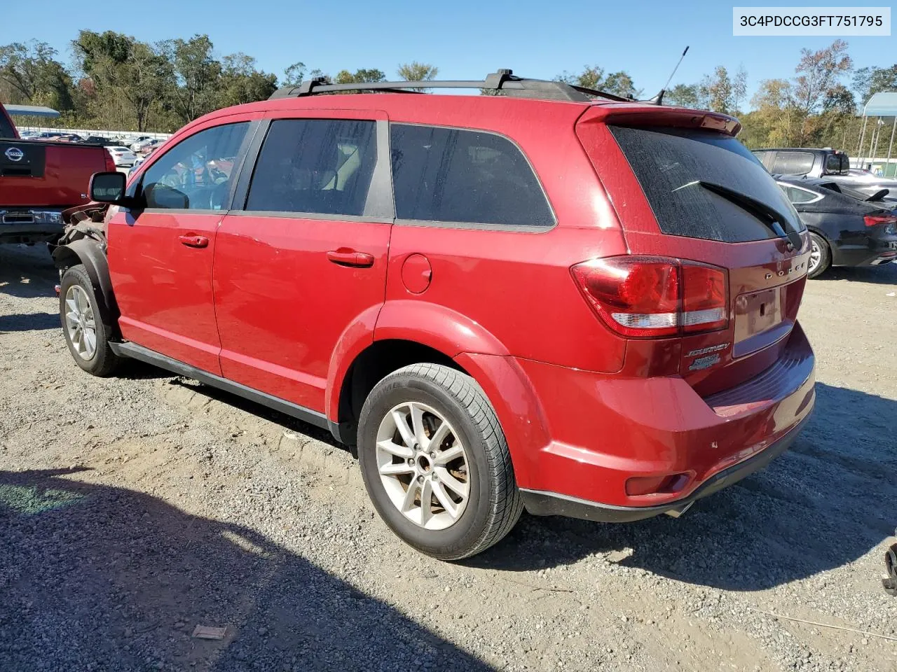 2015 Dodge Journey Sxt VIN: 3C4PDCCG3FT751795 Lot: 76947054