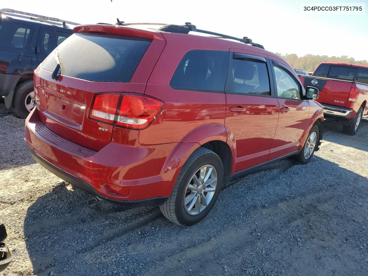 2015 Dodge Journey Sxt VIN: 3C4PDCCG3FT751795 Lot: 76947054