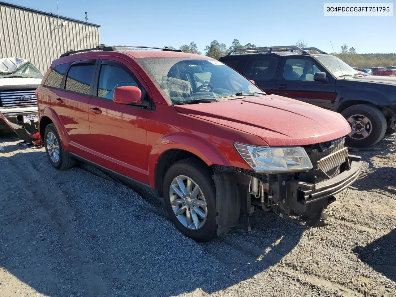 2015 Dodge Journey Sxt VIN: 3C4PDCCG3FT751795 Lot: 76947054