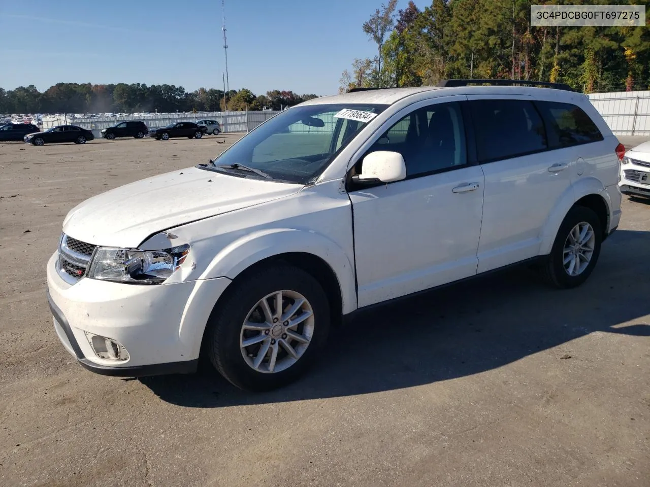 2015 Dodge Journey Sxt VIN: 3C4PDCBG0FT697275 Lot: 77195634