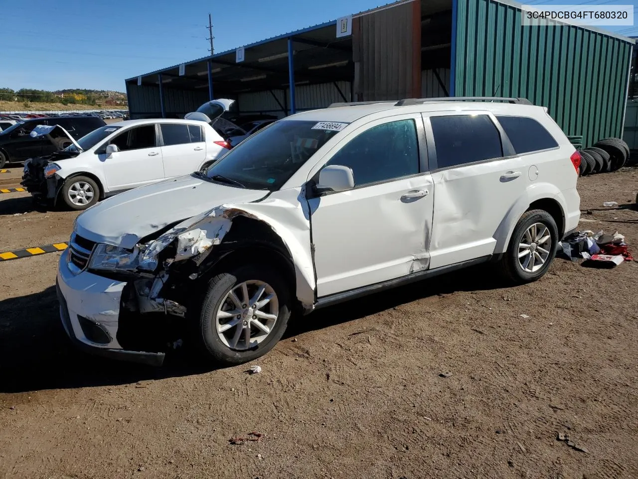 2015 Dodge Journey Sxt VIN: 3C4PDCBG4FT680320 Lot: 77456694