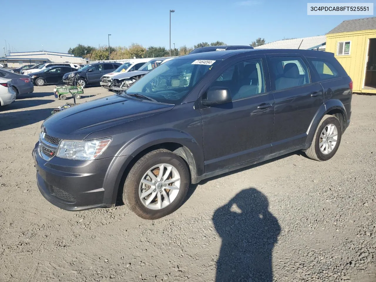 2015 Dodge Journey Se VIN: 3C4PDCAB8FT525551 Lot: 77464094