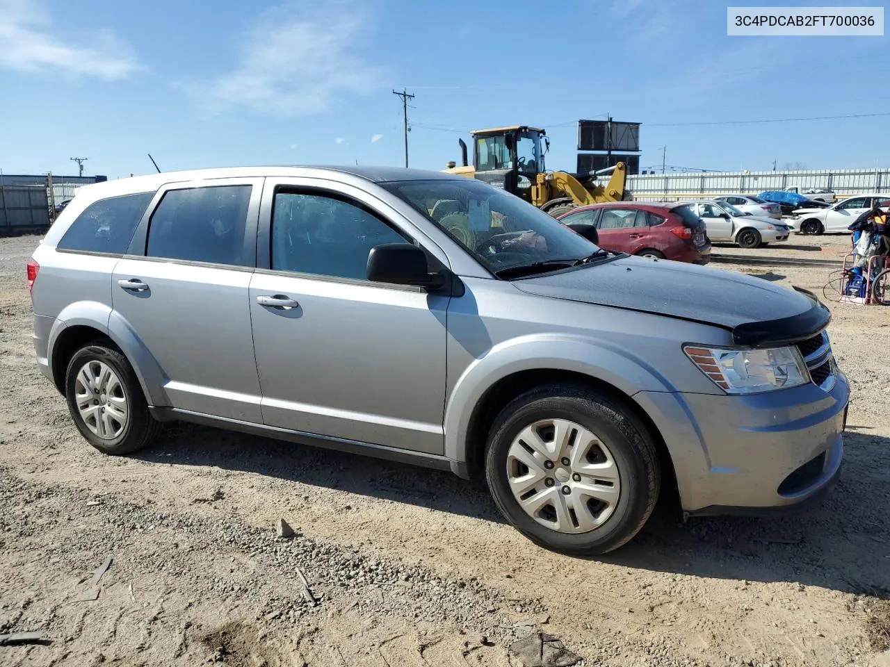 2015 Dodge Journey Se VIN: 3C4PDCAB2FT700036 Lot: 77547194