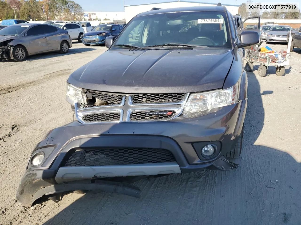 2015 Dodge Journey Sxt VIN: 3C4PDCBGXFT577919 Lot: 77874664