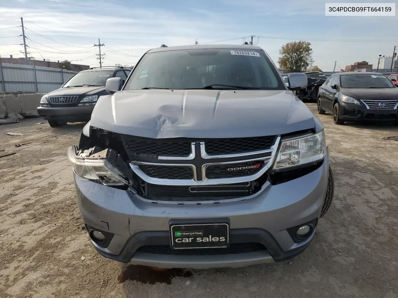 2015 Dodge Journey Sxt VIN: 3C4PDCBG9FT664159 Lot: 78263214