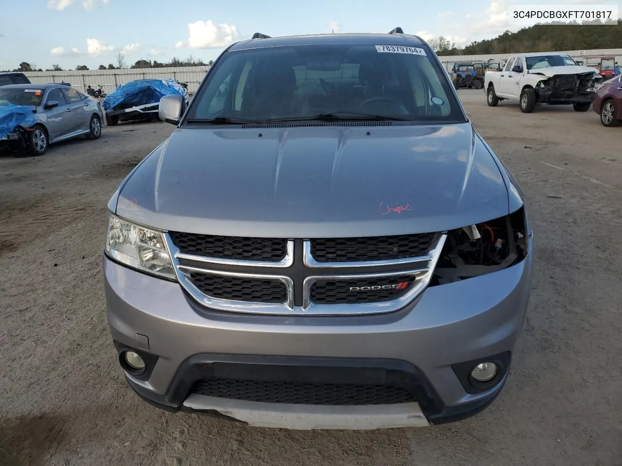 2015 Dodge Journey Sxt VIN: 3C4PDCBGXFT701817 Lot: 78379764