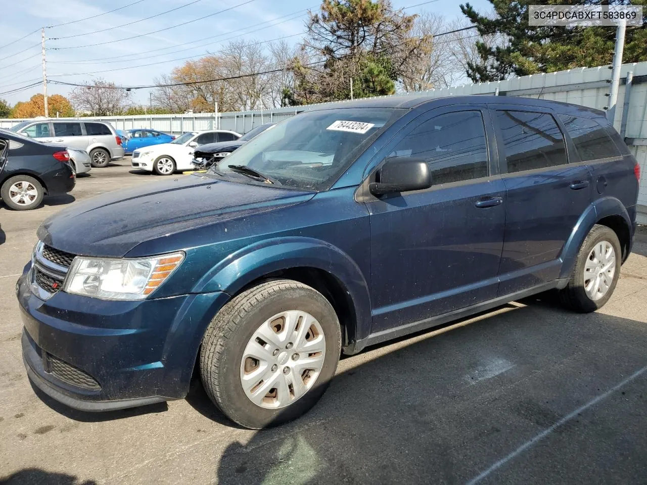 2015 Dodge Journey Se VIN: 3C4PDCABXFT583869 Lot: 78443204