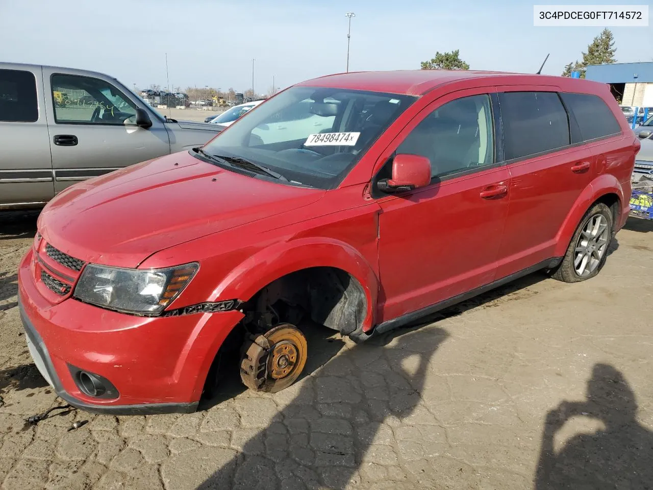 2015 Dodge Journey R/T VIN: 3C4PDCEG0FT714572 Lot: 78498474