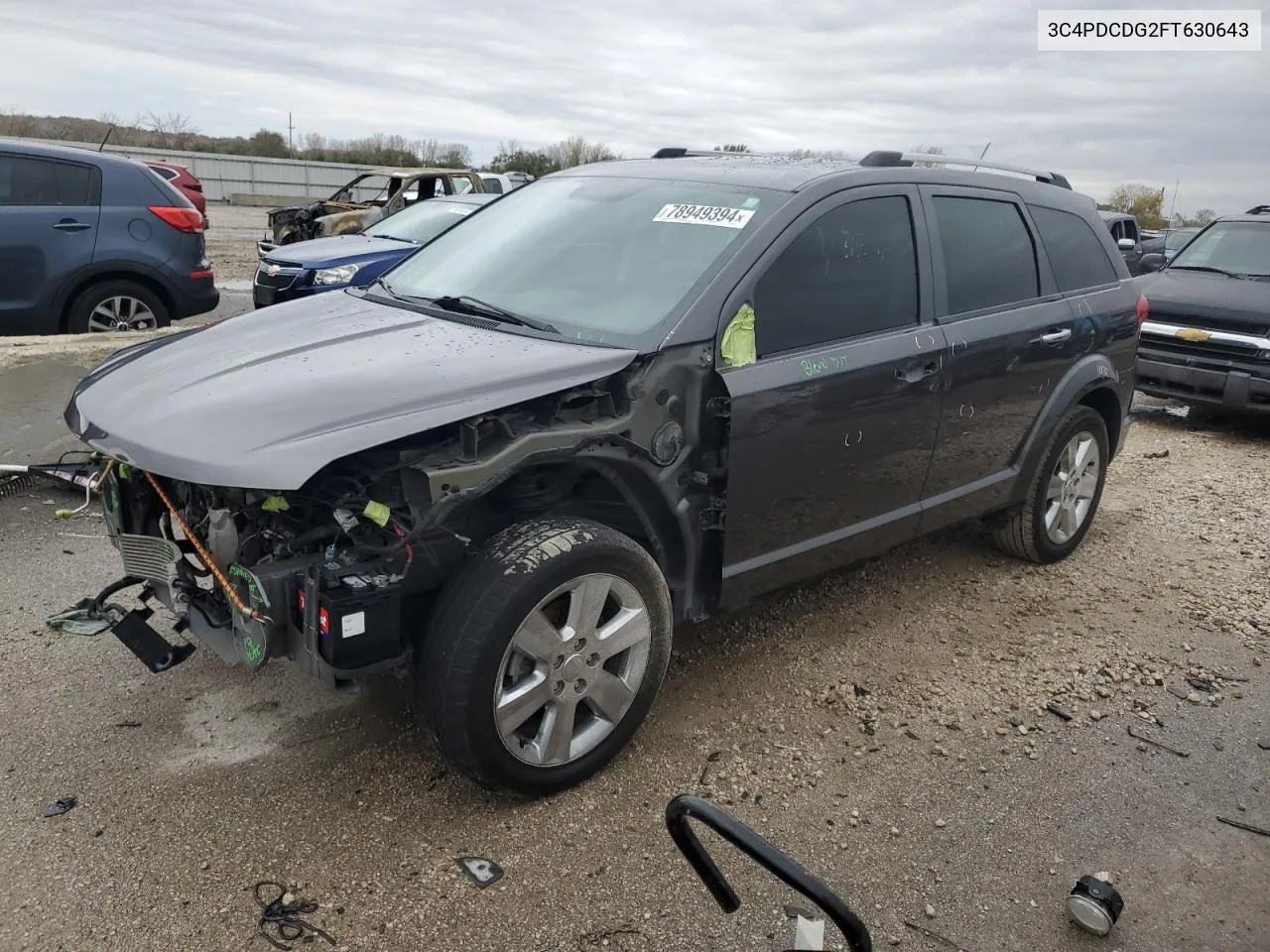 2015 Dodge Journey Limited VIN: 3C4PDCDG2FT630643 Lot: 78949394