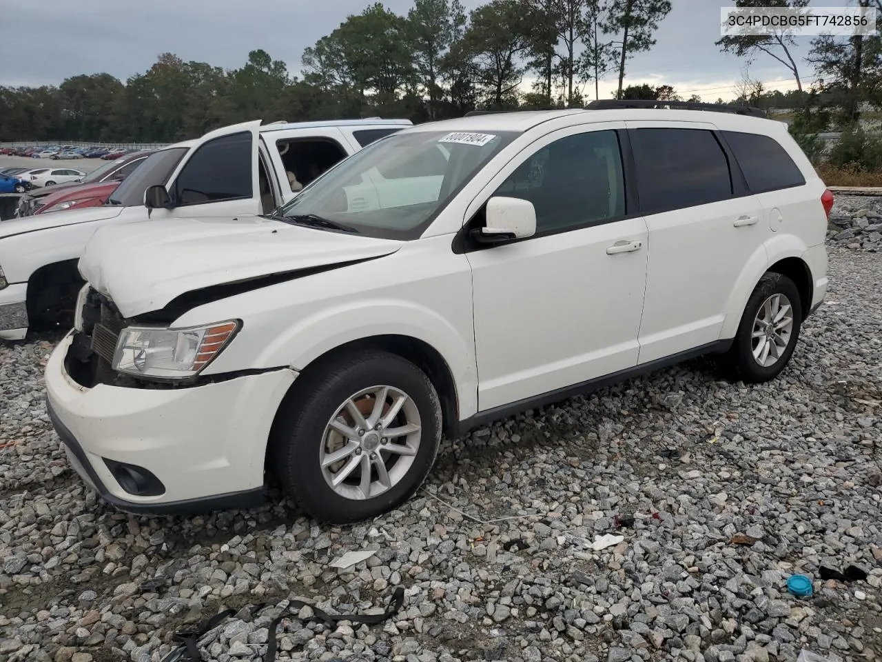 2015 Dodge Journey Sxt VIN: 3C4PDCBG5FT742856 Lot: 80001904