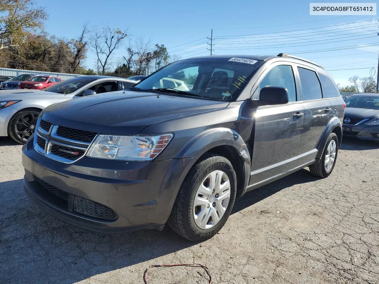 2015 Dodge Journey Se VIN: 3C4PDDAG8FT651412 Lot: 80431624