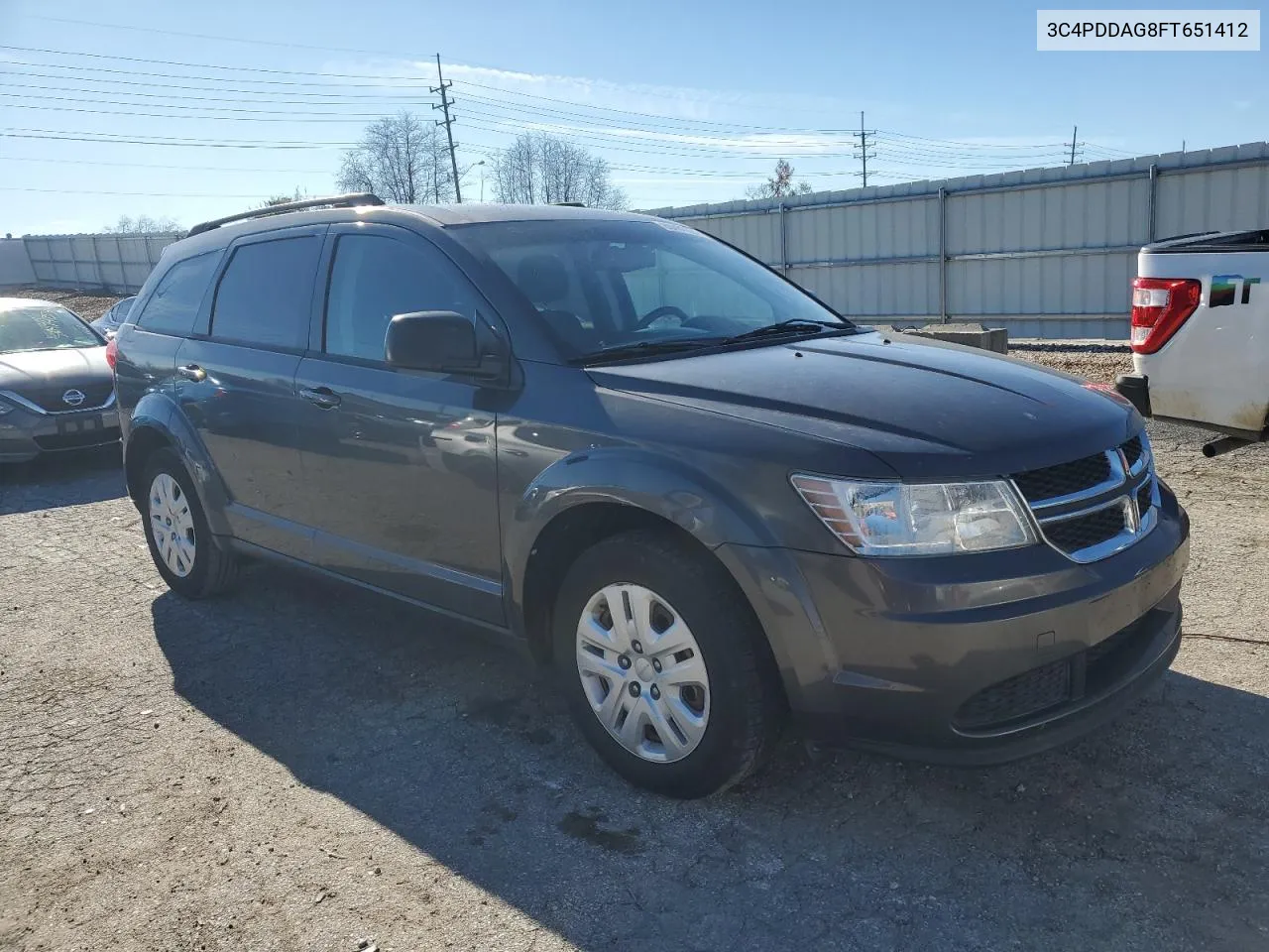 2015 Dodge Journey Se VIN: 3C4PDDAG8FT651412 Lot: 80431624