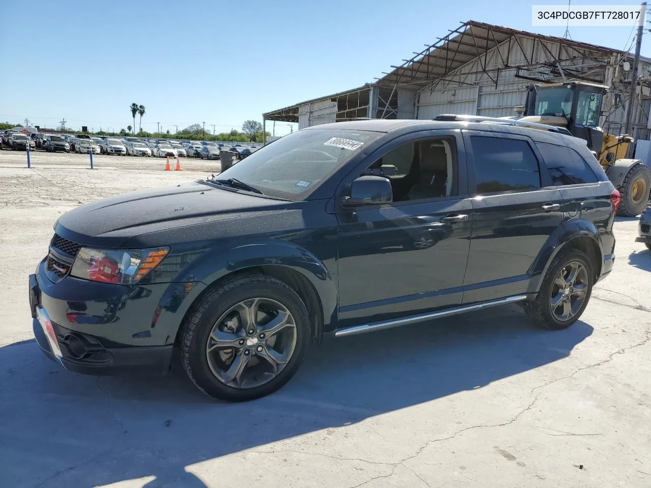 2015 Dodge Journey Crossroad VIN: 3C4PDCGB7FT728017 Lot: 80664614