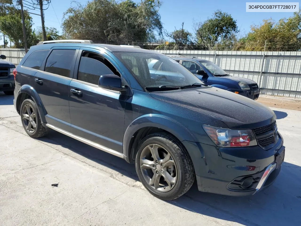 2015 Dodge Journey Crossroad VIN: 3C4PDCGB7FT728017 Lot: 80664614