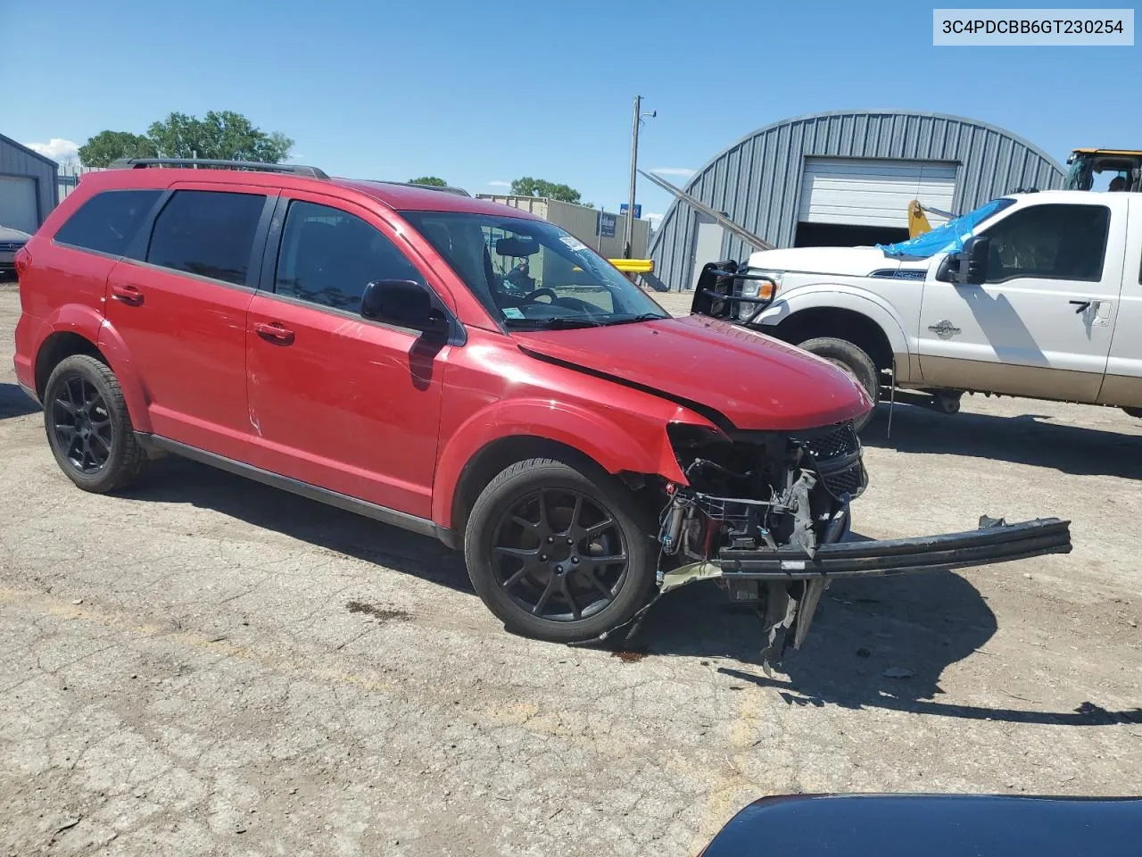 2016 Dodge Journey Sxt VIN: 3C4PDCBB6GT230254 Lot: 52631424