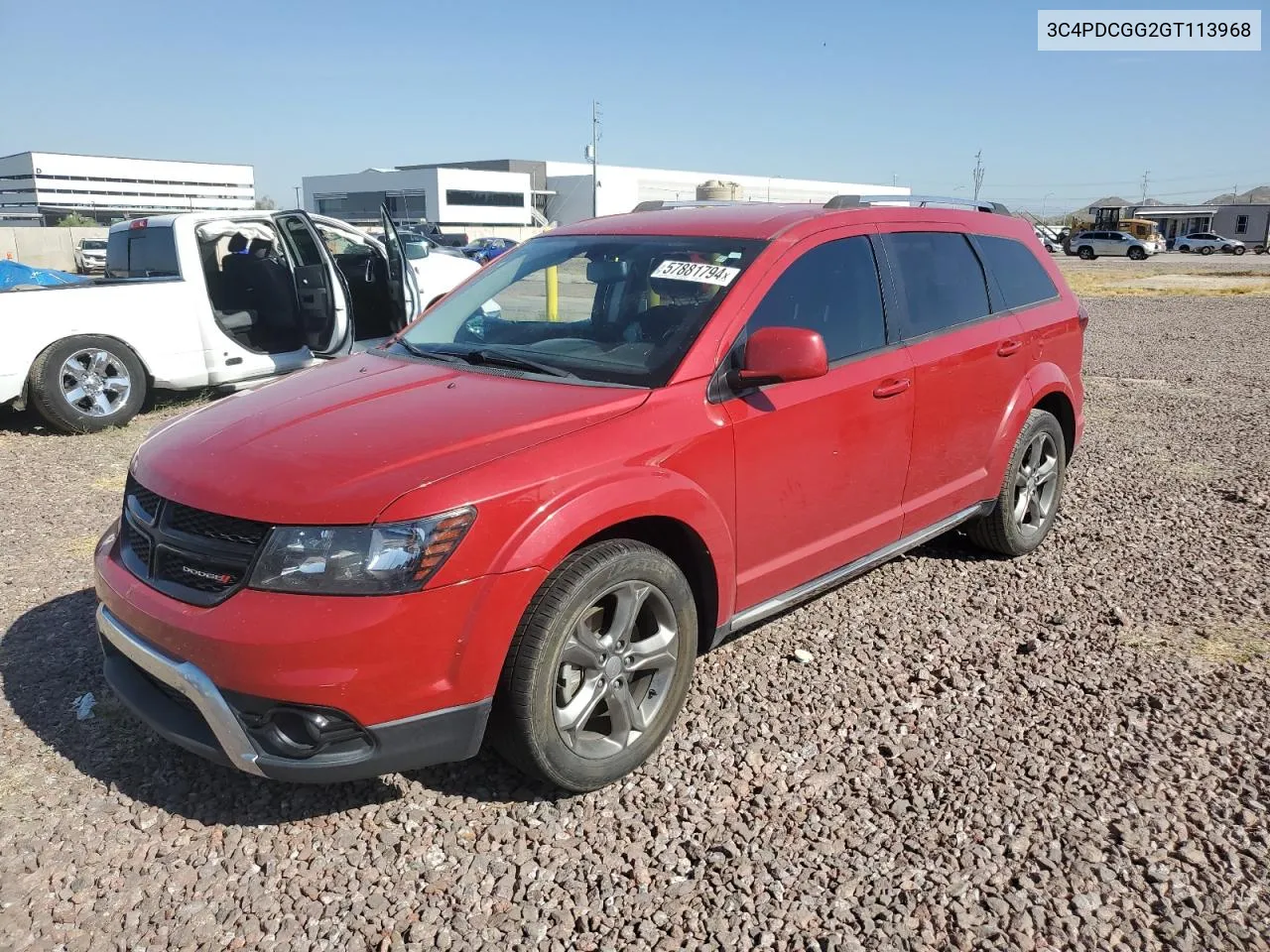 2016 Dodge Journey Crossroad VIN: 3C4PDCGG2GT113968 Lot: 57881794