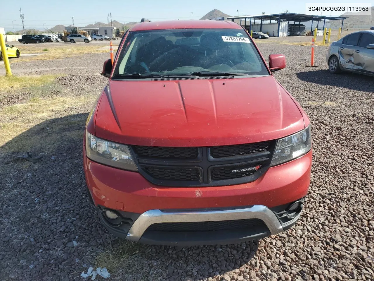 2016 Dodge Journey Crossroad VIN: 3C4PDCGG2GT113968 Lot: 57881794