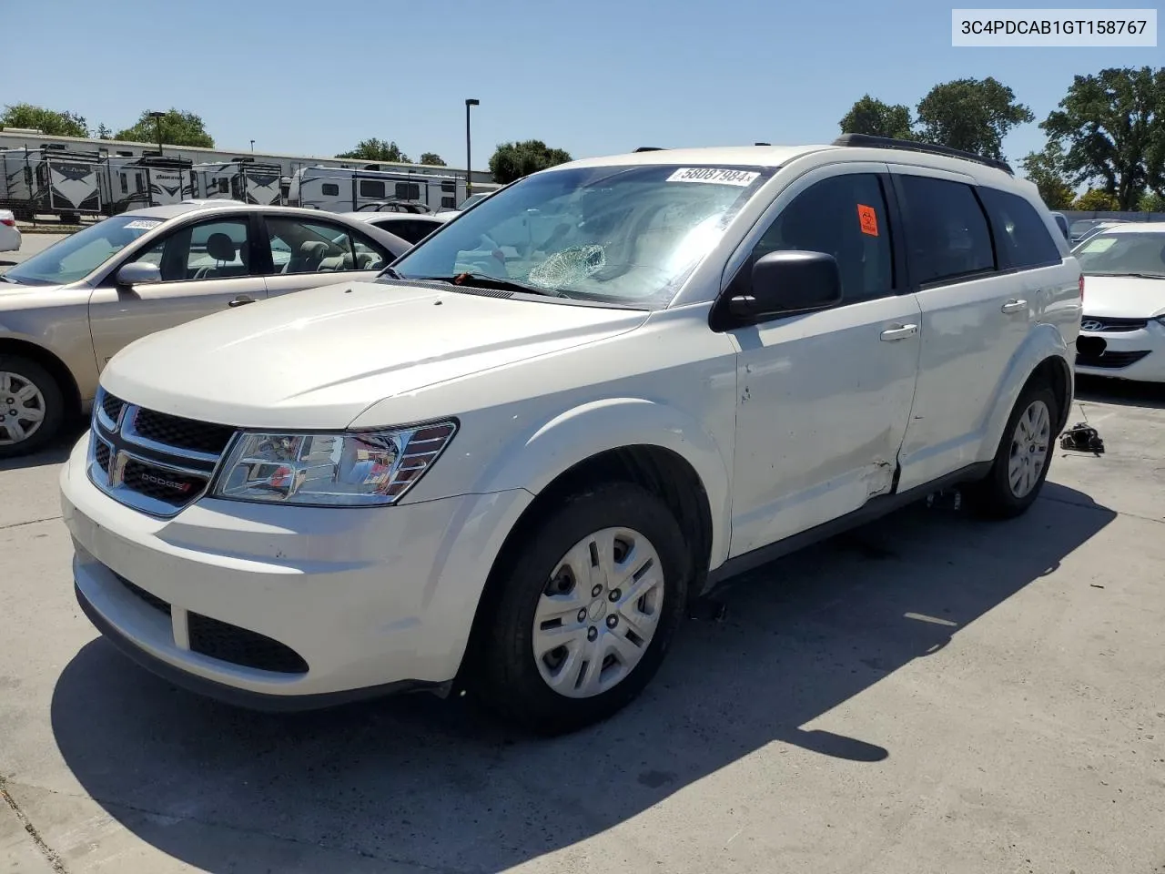 2016 Dodge Journey Se VIN: 3C4PDCAB1GT158767 Lot: 58087984