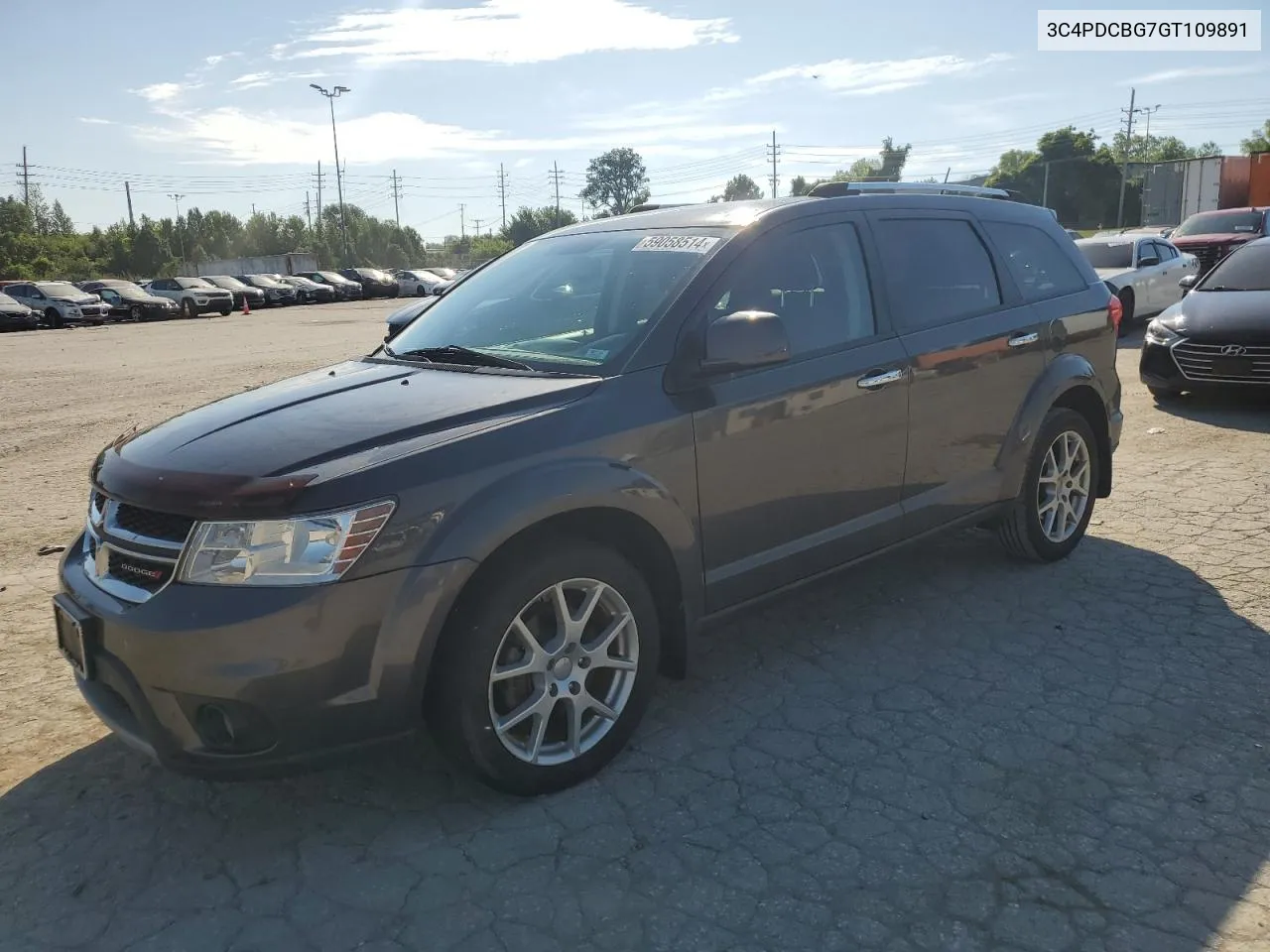 2016 Dodge Journey Sxt VIN: 3C4PDCBG7GT109891 Lot: 59058514