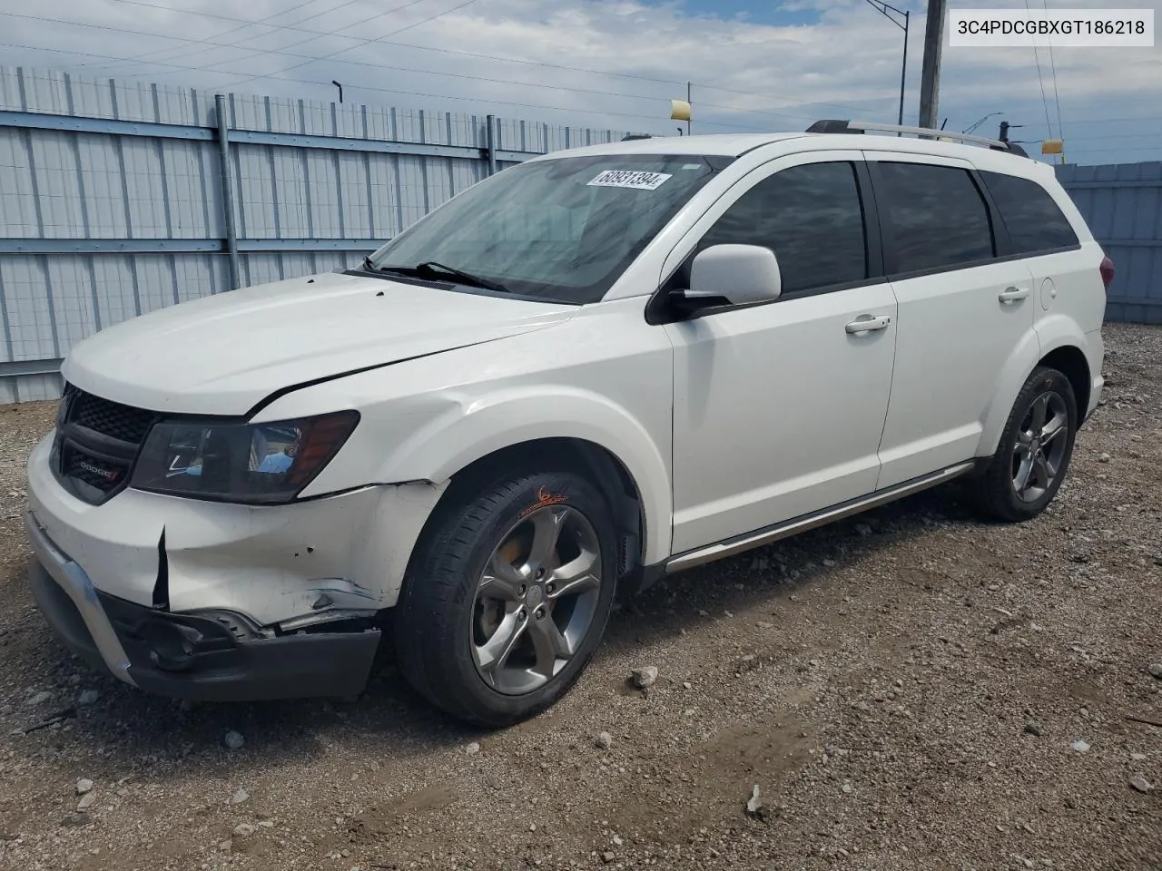 2016 Dodge Journey Crossroad VIN: 3C4PDCGBXGT186218 Lot: 60931394