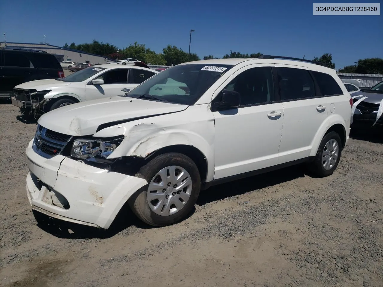 2016 Dodge Journey Se VIN: 3C4PDCAB8GT228460 Lot: 60977774