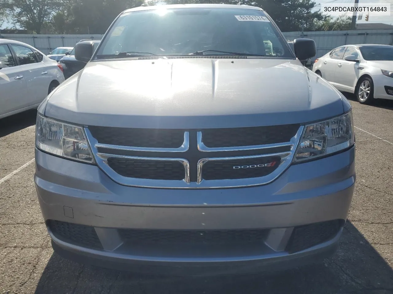 2016 Dodge Journey Se VIN: 3C4PDCABXGT164843 Lot: 63101574