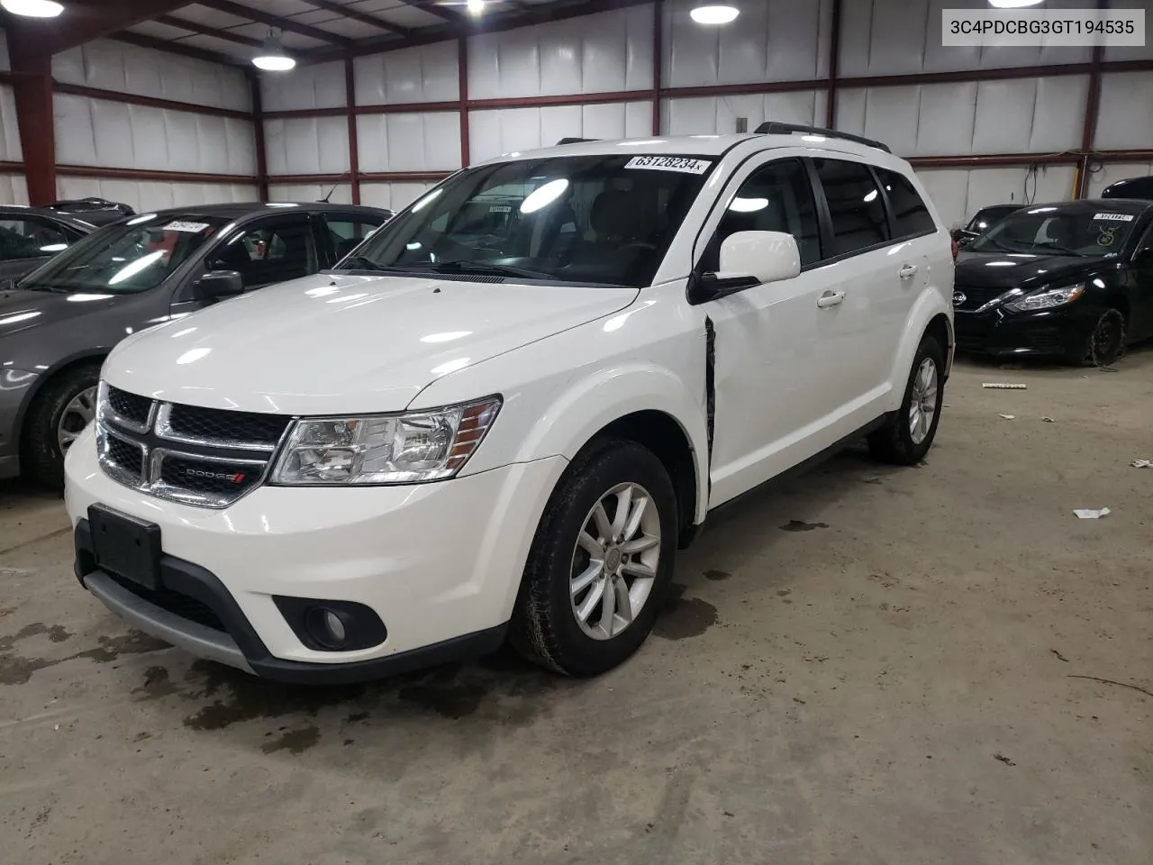 2016 Dodge Journey Sxt VIN: 3C4PDCBG3GT194535 Lot: 63128234