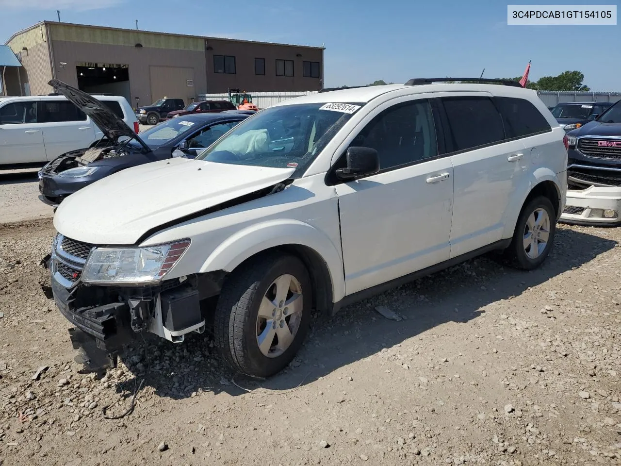 2016 Dodge Journey Se VIN: 3C4PDCAB1GT154105 Lot: 63292614