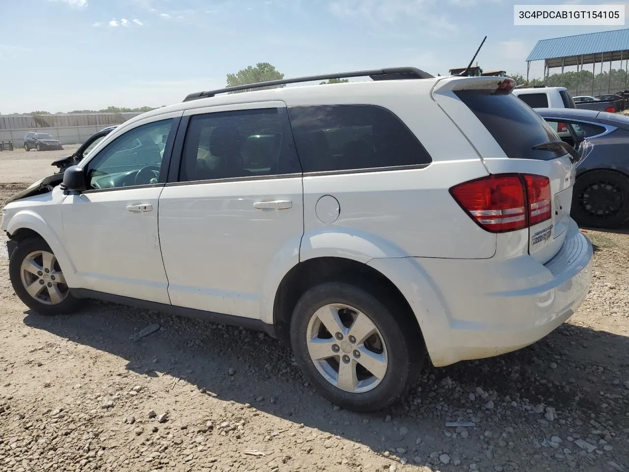 2016 Dodge Journey Se VIN: 3C4PDCAB1GT154105 Lot: 63292614