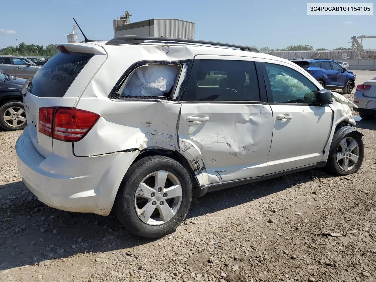 2016 Dodge Journey Se VIN: 3C4PDCAB1GT154105 Lot: 63292614