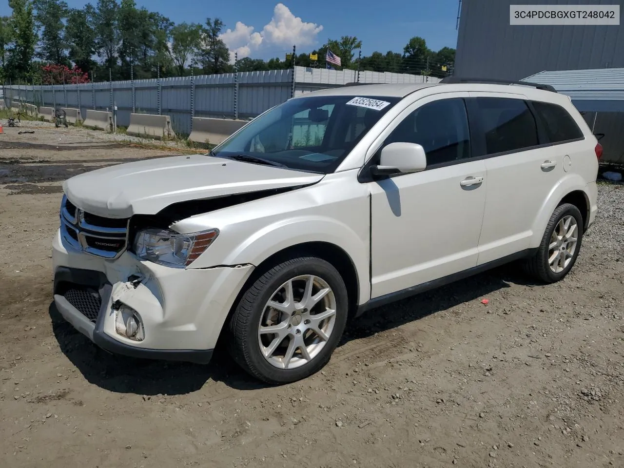 2016 Dodge Journey Sxt VIN: 3C4PDCBGXGT248042 Lot: 63525054