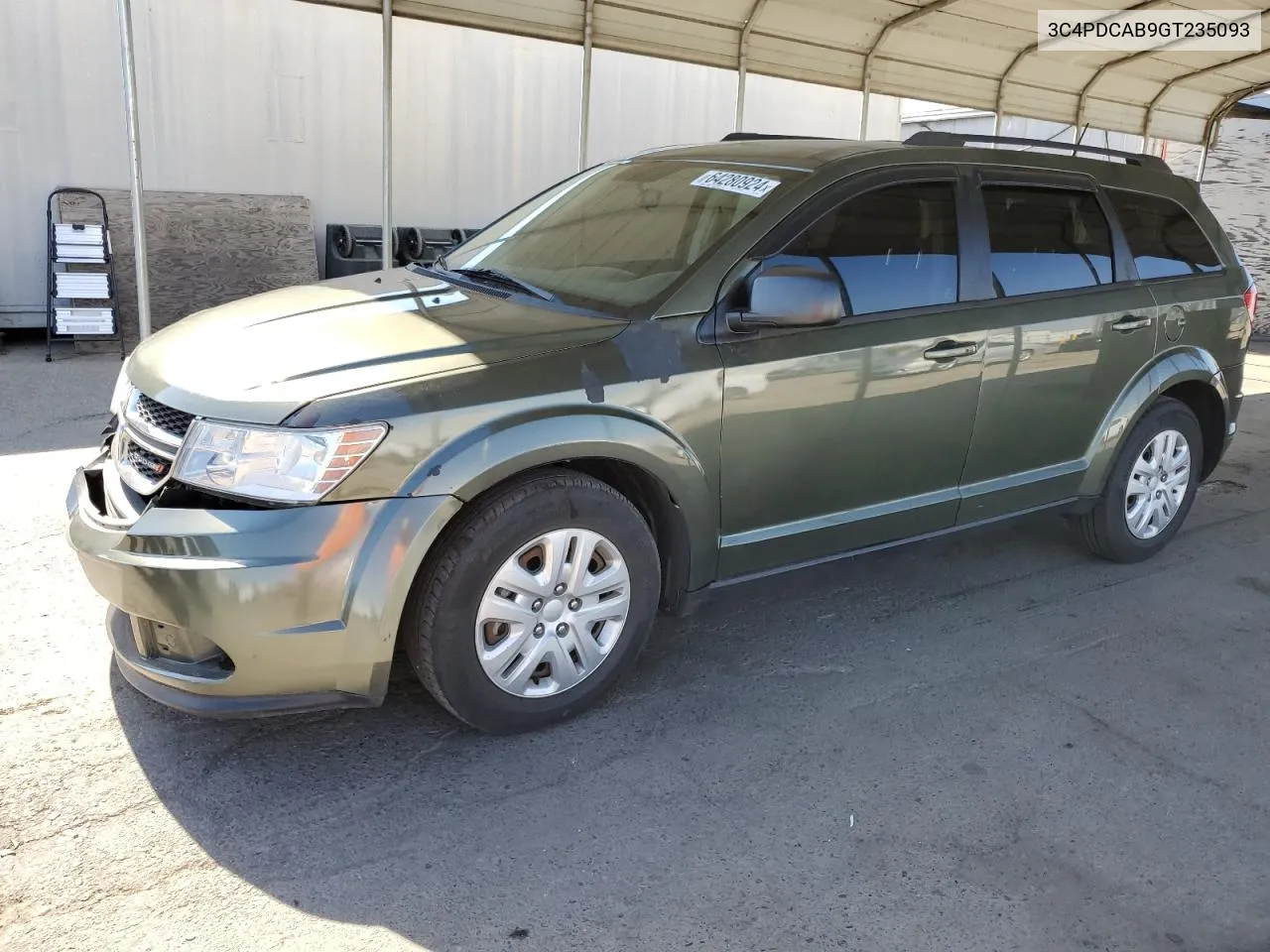 2016 Dodge Journey Se VIN: 3C4PDCAB9GT235093 Lot: 64280924