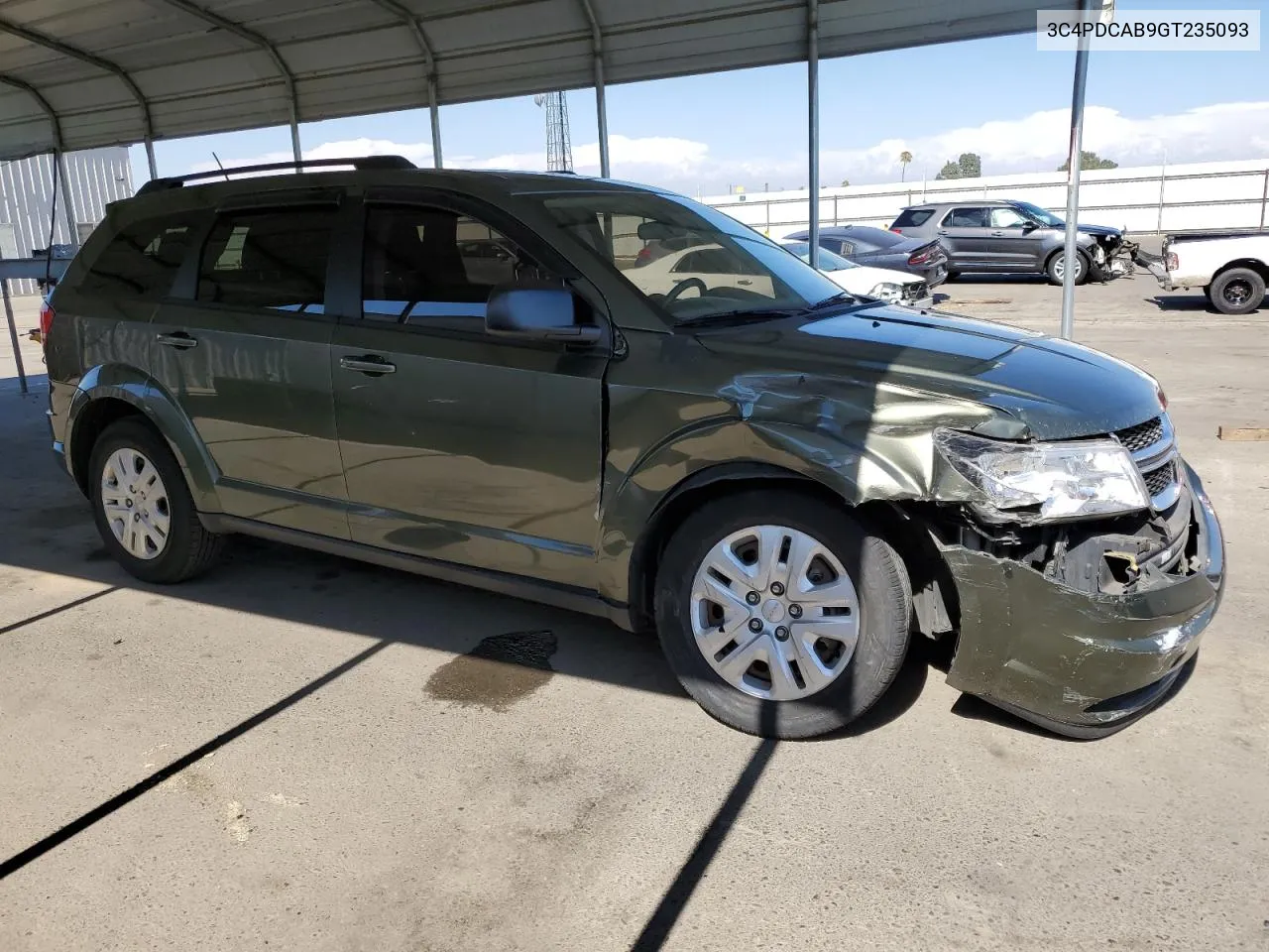 2016 Dodge Journey Se VIN: 3C4PDCAB9GT235093 Lot: 64280924