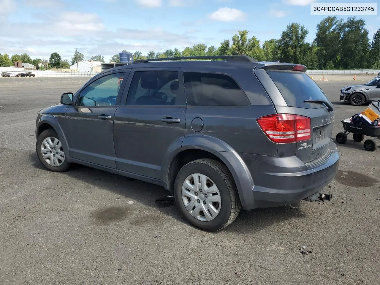 2016 Dodge Journey Se VIN: 3C4PDCAB5GT233745 Lot: 65175444