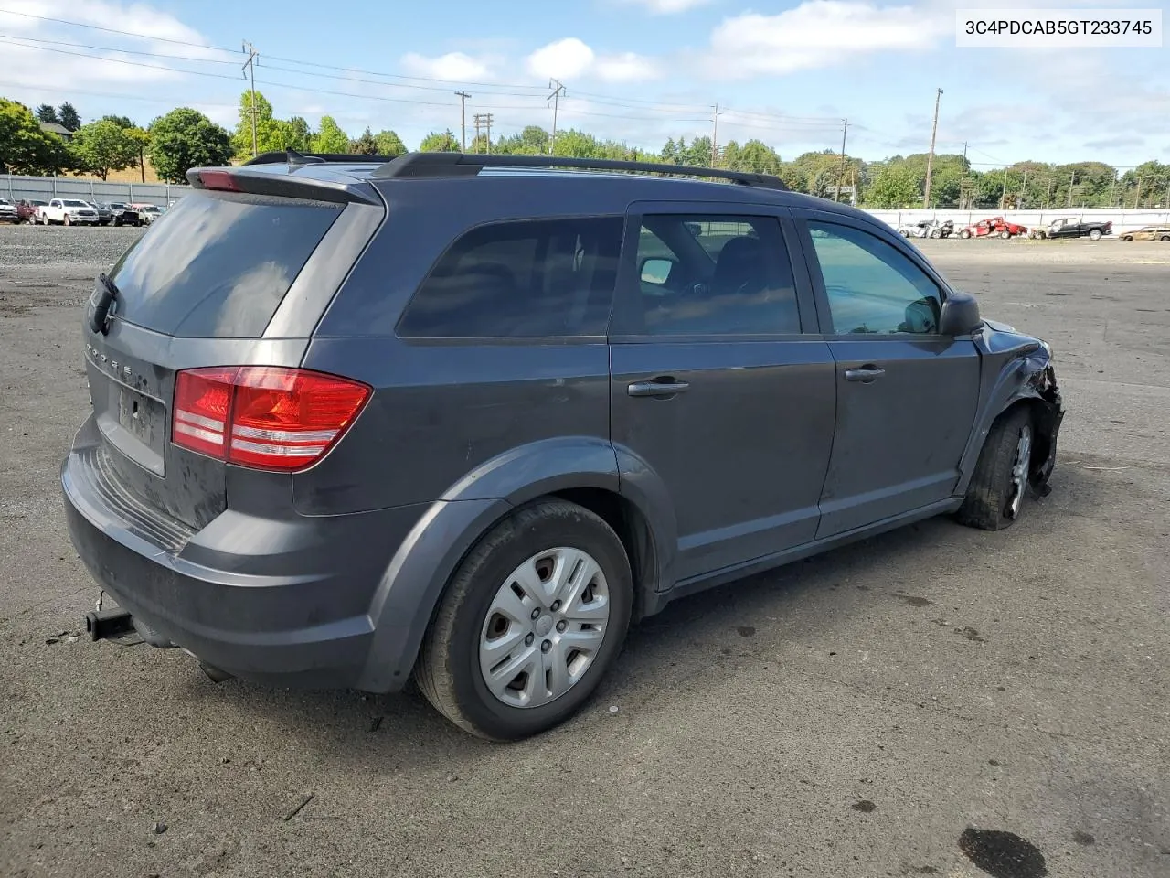 2016 Dodge Journey Se VIN: 3C4PDCAB5GT233745 Lot: 65175444